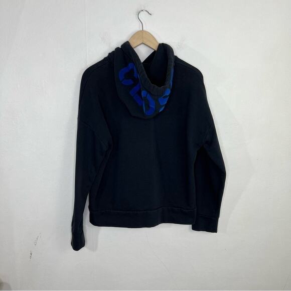 Closed Oversized Printed Logo Hoodie Navy Blue Size Small - Picture 3 of 14